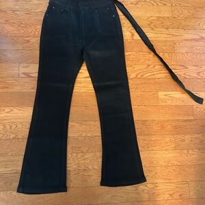 Rick Owens DRKSHDW Bolan Waxed Bootcut Denim Black Size 30 NEW